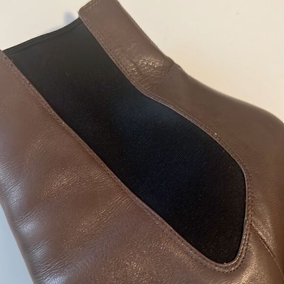 Coach Odell Brown Leather Pull On Heel Boots Size 11 - Picture 11 of 12